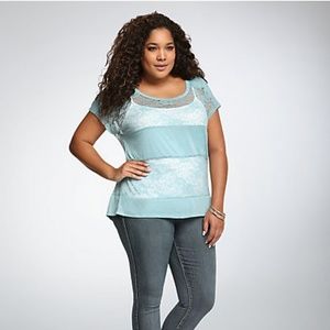 Lace Panel Dolman Top in Torrid size 3